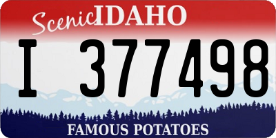 ID license plate I377498