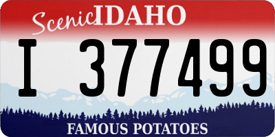 ID license plate I377499