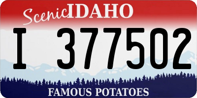 ID license plate I377502