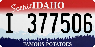 ID license plate I377506