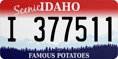 ID license plate I377511