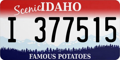 ID license plate I377515