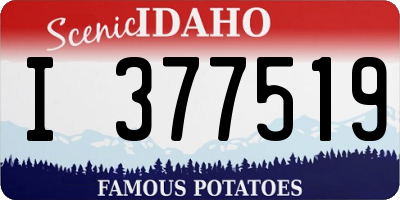 ID license plate I377519