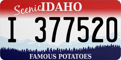 ID license plate I377520