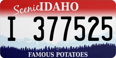 ID license plate I377525