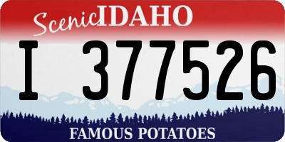 ID license plate I377526