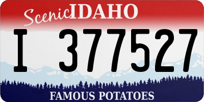 ID license plate I377527