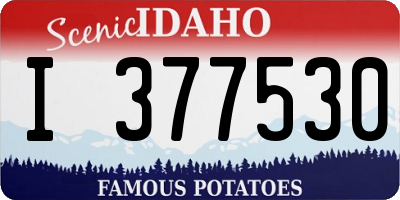 ID license plate I377530