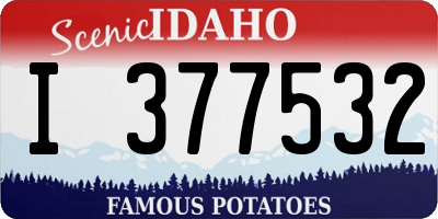 ID license plate I377532