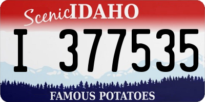 ID license plate I377535