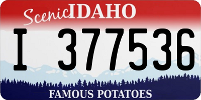 ID license plate I377536