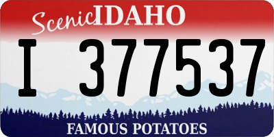 ID license plate I377537