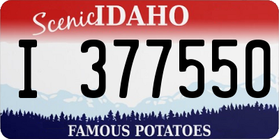 ID license plate I377550