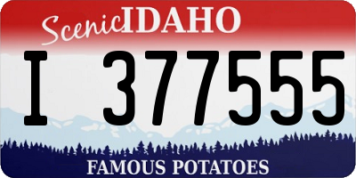 ID license plate I377555