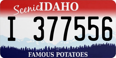 ID license plate I377556