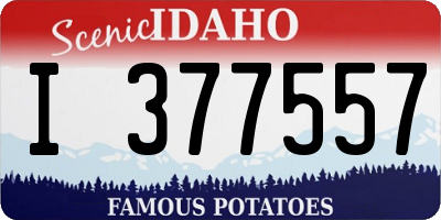 ID license plate I377557