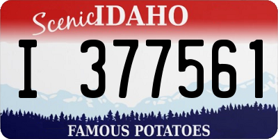 ID license plate I377561