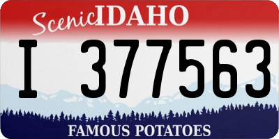 ID license plate I377563