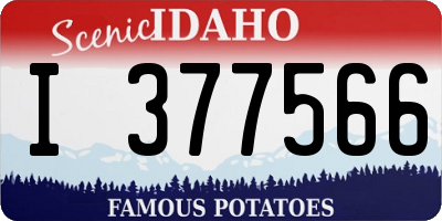 ID license plate I377566