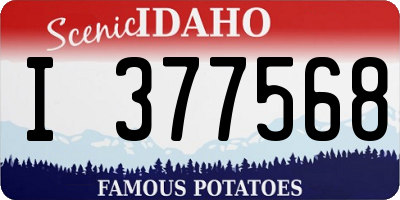 ID license plate I377568