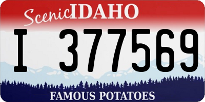 ID license plate I377569