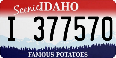 ID license plate I377570