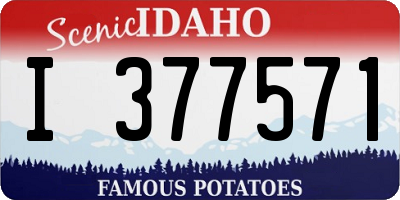 ID license plate I377571