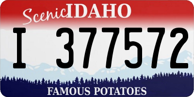 ID license plate I377572