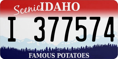 ID license plate I377574