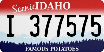 ID license plate I377575