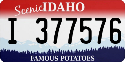 ID license plate I377576