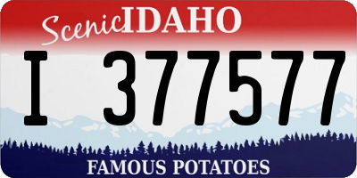 ID license plate I377577
