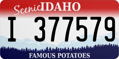 ID license plate I377579