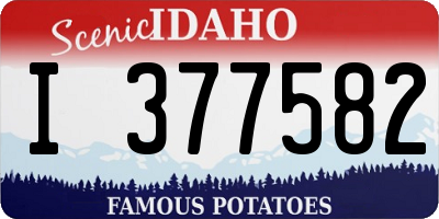ID license plate I377582