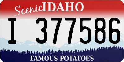 ID license plate I377586