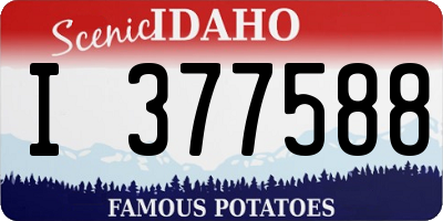 ID license plate I377588