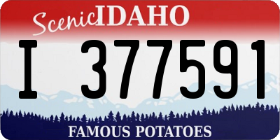 ID license plate I377591