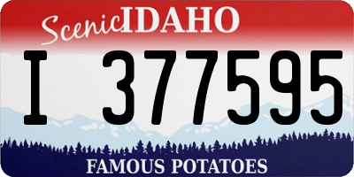 ID license plate I377595