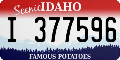 ID license plate I377596