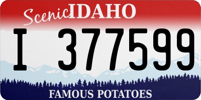 ID license plate I377599