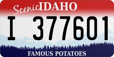 ID license plate I377601