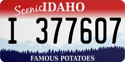 ID license plate I377607