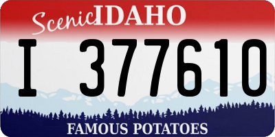 ID license plate I377610