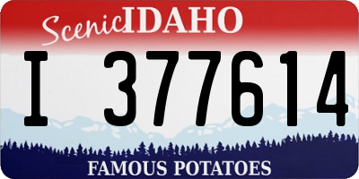 ID license plate I377614