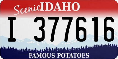 ID license plate I377616