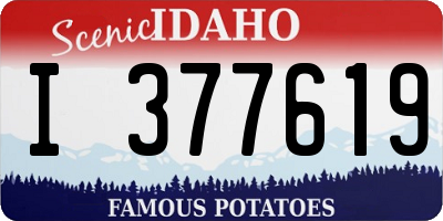 ID license plate I377619