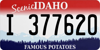 ID license plate I377620