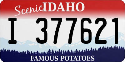 ID license plate I377621