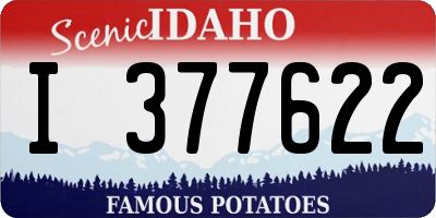 ID license plate I377622