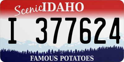 ID license plate I377624